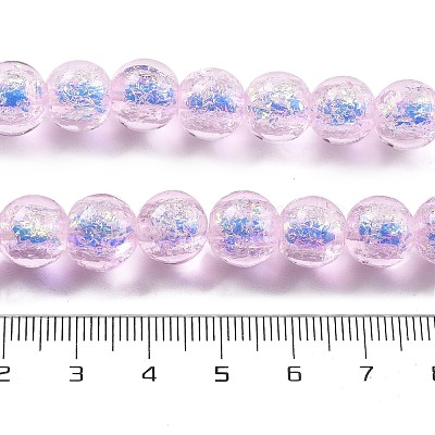 Handmade Foil Lampwork Beads Strands FOIL-K003-06B-17-1