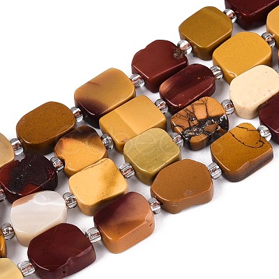 Natural Mookaite Beads Strands G-T138-26A-02-1