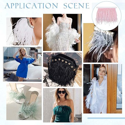 2M Fashion Ostrich Feather Trimming DIY-OC0013-52C-1