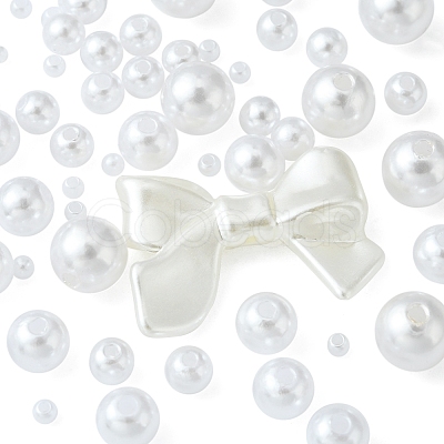 5 Style Imitation Pearl Acrylic Beads OACR-FS0001-31-1