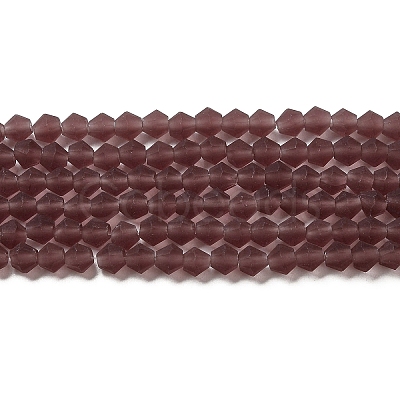 Imitate Austrian Crystal Frosted Glass Beads Strands EGLA-A039-T4mm-MD05-1