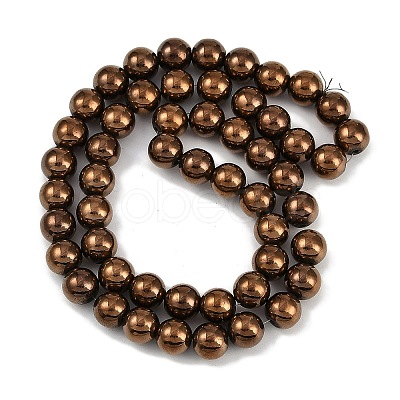 Electroplated Synthetic Magnetic Hematite Beads Strands G-G174-L01-04-1