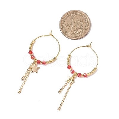 Star Glass Hoop Earrings EJEW-MZ00673-02-1