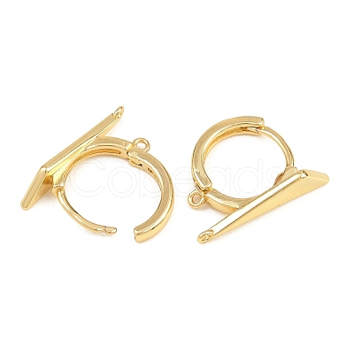 Brass Hoop Earring Findings KK-H292-38G-02-1
