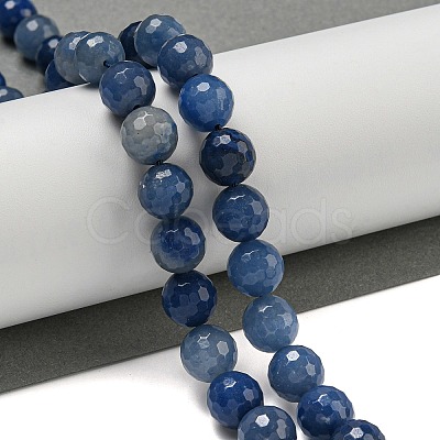 Dyed & Heated Natural Blue Aventurine Beads Strands G-E571-A10-03-1