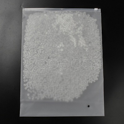 Frosted Transparent PE Jewelry Zip Top Storage Bags ABAG-H114-01H-1