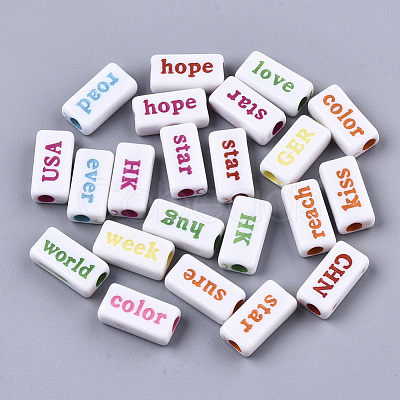 Opaque Acrylic Beads X-MACR-S273-32-1