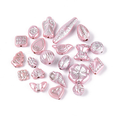 Pearlized Opaque Acrylic Beads OACR-T029-04C-1