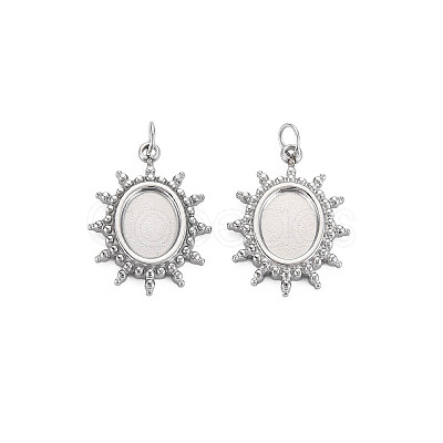 304 Stainless Steel Pendant Enamel Settings LS-STAS-N097-187P-1