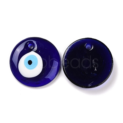 Handmade Lampwork Evil Eye Pendants LAMP-E106-02C-1