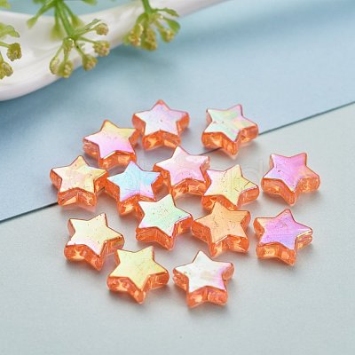 Eco-Friendly Transparent Acrylic Beads TACR-YW0001-01B-1
