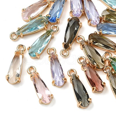 20Pcs Faceted Glass Pendants GLAA-YW0005-01-1