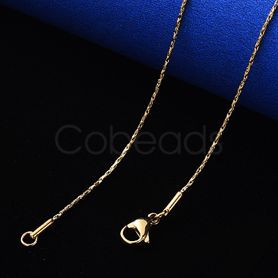 PVD Vacuum Plating 304 Stainless Steel Boston Link Chain Necklace NJEW-S420-006C-G-1