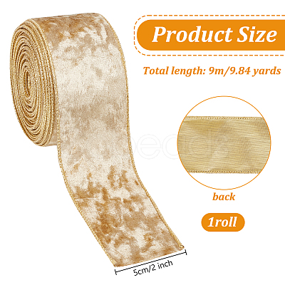 Single Face Velvet Wired Ribbon OCOR-WH0078-222B-02-1