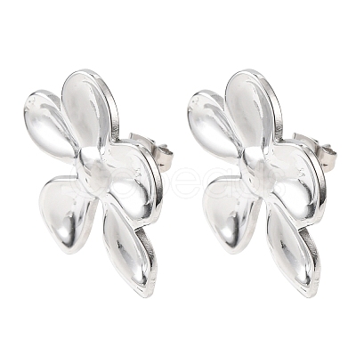 304 Stainless Steel Stud Earrings EJEW-I323-01P-03-1