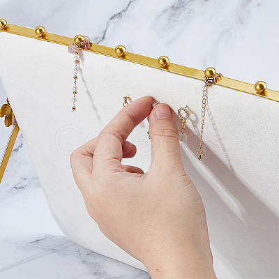 Rectangle Microfiber Jewelry Display Rack ODIS-WH0061-89-1