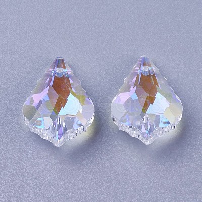 Faceted Glass Pendants GLAA-F068-C27-1
