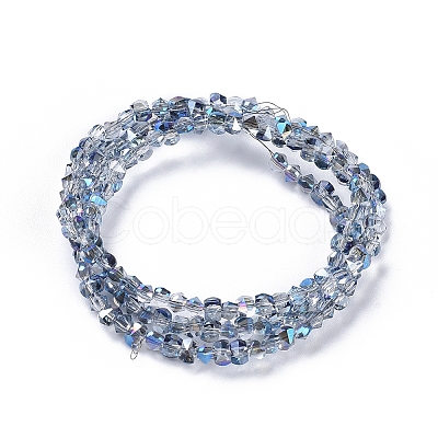 Electroplate Glass Beads Strands EGLA-L021-HR01-1