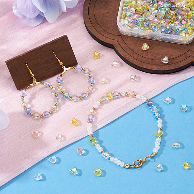 250Pcs 5 Colors Transparent Acrylic Beads TACR-TA0001-82-1