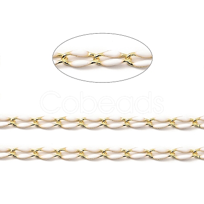 Brass Enamel Curb Chains CHC-C003-13G-02-1