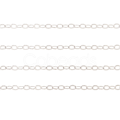 Brass Flat Oval Cable Chains CHC-CJ0001-01-RS-1