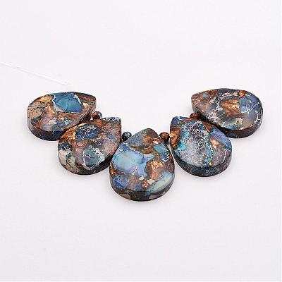 Assembled Bronzite and Imperial Jasper Beads Strands G-P297-P01-1