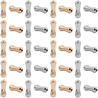 60Pcs 2 Colors Brass Beads KK-BBC0019-65-1