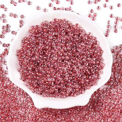 6/0 Transparent Inside Colours Glass Seed Round Beads X1-SEED-N006-004L-1
