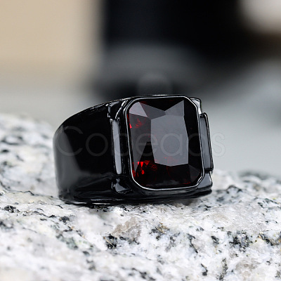 Alloy with Glass Finger Rings for Men FS-WG2A945-01-1