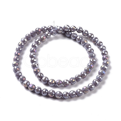 Electroplate Glass Beads Strands GLAA-E036-13-M-1