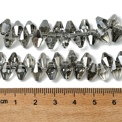 Transparent Electroplate Glass Beads Strands GLAA-K064-06A-PL01-1