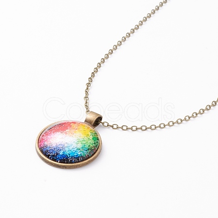 Rainbow Pride Necklace NJEW-F290-01L-1