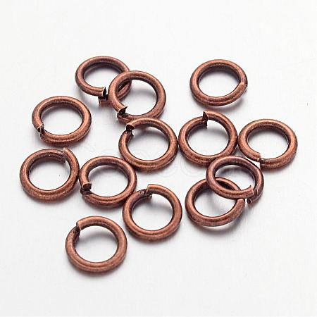 90pcs Red Copper Color Brass Open Jump Rings X-JRC6MM-R-1