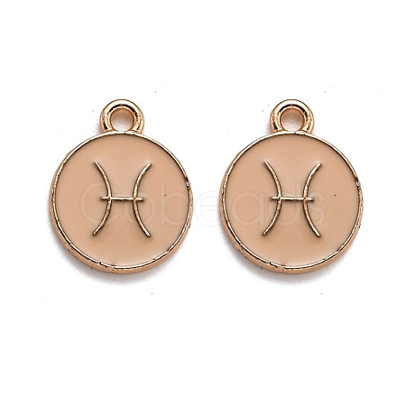 Alloy Enamel Pendants ENAM-S124-01B-10H-1