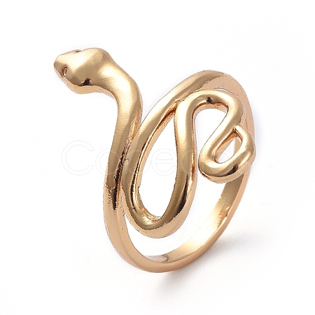 Adjustable Brass Cuff Rings RJEW-G096-32G-1