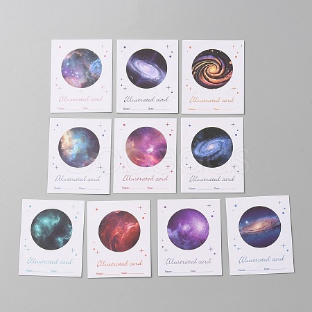 Multi-Color Paper Wax Seal Stamp Illustrated Card for Wax Seal Coin AJEW-WH0415-36A-02-1