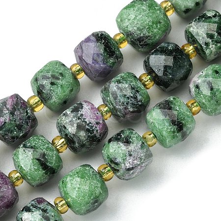 Natural Ruby in Zoisite Beads Strands G-Q010-A02-01-1
