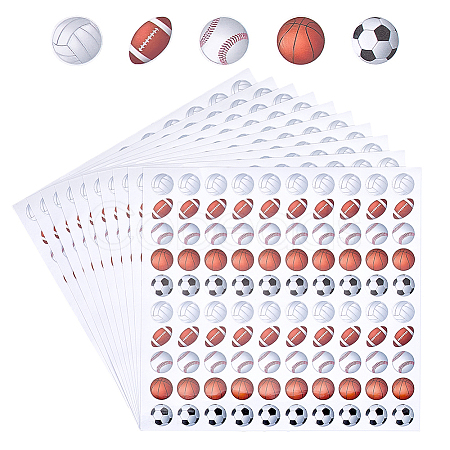 2 Sets Paper Self-Adhesive Stickers DIY-PH0036-04-1