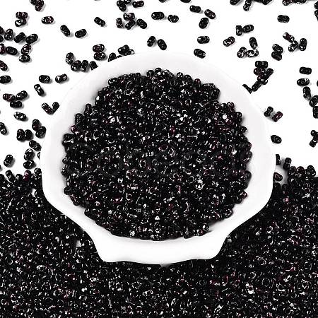 Picasso Spray Painted Glass Seed Beads SEED-T006-04-38-1