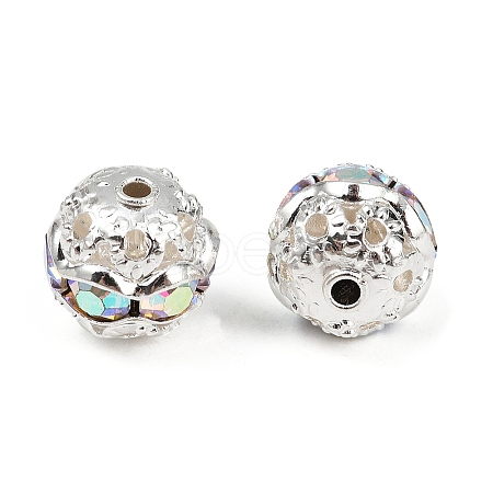 Brass Rhinestone Beads X-RB-A011-8mm-28S-1