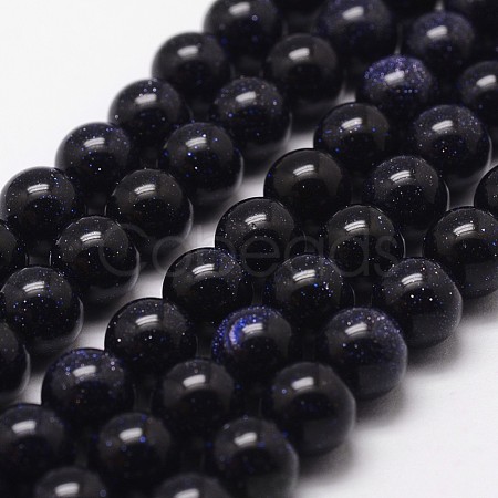 Synthetic Blue Goldstone Beads Strands X-G-D840-81-4mm-1