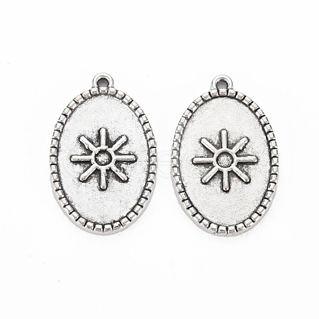 Tibetan Style Alloy Pendant Enamel Settings TIBEP-N010-020AS-RS-1