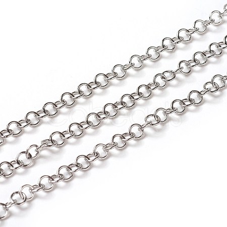 Tarnish Resistant 304 Stainless Steel Rolo Chains CHS-G004-02G-P-1