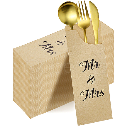 Kraft Paper Cutlery Bag AJEW-WH0609-564-1