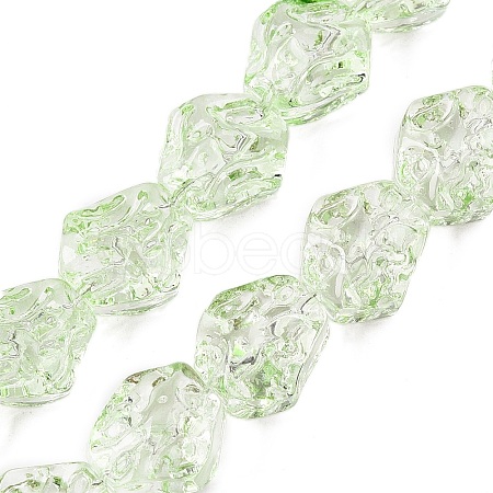 Electroplate Glass Beads Strands EGLA-N012-08G-1