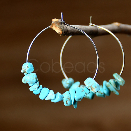 Alloy Hoop Earrings WGA158A-04-1