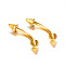 304 Stainless Steel Eyebrow Rings, Curved Barbell, Eyebrow Piercing Jewelry, Golden, 3mm, Pin: 1.2x6mm