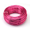 Round Aluminum Wire, Bendable Metal Craft Wire, for DIY Jewelry Craft Making, Deep Pink, 7 Gauge, 3.5mm, 20m/500g(65.6 Feet/500g)