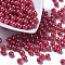 Imitation Pearl Acrylic Beads, Dyed, Round, Red, 10x9.5mm, Hole: 2.5mm, about 1070pcs/pound