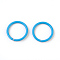 Iron Jump Rings, Open Jump Rings, Deep Sky Blue, 18 Gauge, 10x1mm, Inner Diameter: 8mm